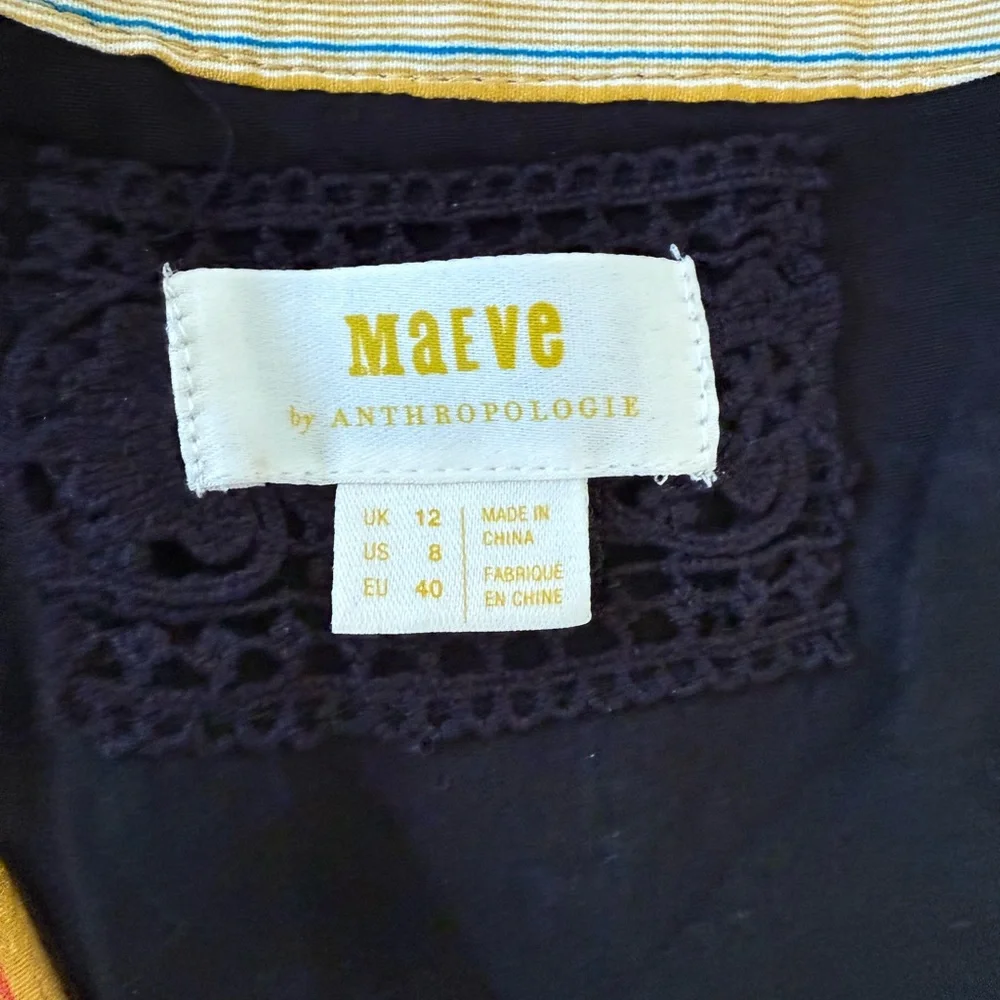 Anthropologie Maeve Botanica Faux Wrap Midi Dress Size 8 - Picture 3 of 11